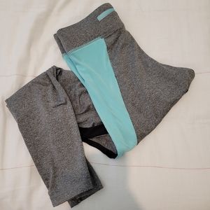 Atmosphere Grey Teal Leggings Small